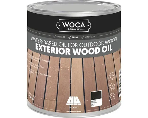 WOCA Außenholzöl schwarz 0,75 l – Hochwertiger Holzschutz - Schützendes Holzöl für Außenbereiche, in elegantem Schwarz. Ideal für die Pflege von Terrassen und Möbeln, sorgt für langlebige Schönheit und Pflege.