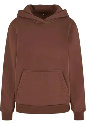 Build Your Brand Damen By289-ladies Fluffy Hoody Sweatshirt, Chocolatebrown, M EU