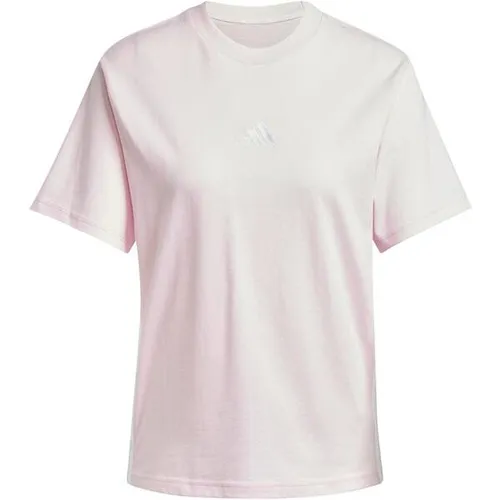 ADIDAS Damen Shirt Essentials 3-Streifen Cotton in pink von adidas