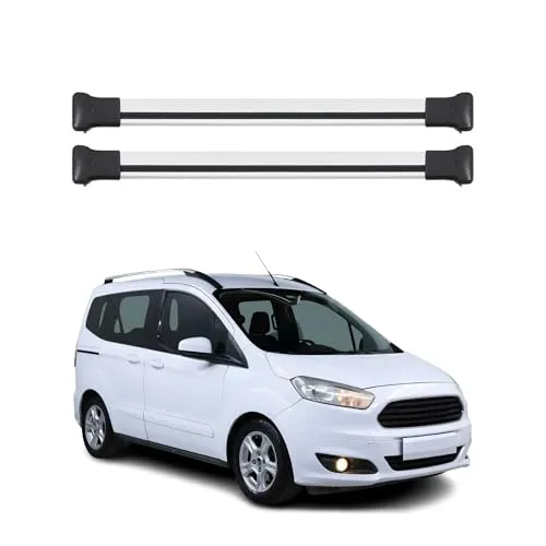 OMAC Dachträger für Ford Transit Tourneo Courier 2014-2025 - Dachgepäckträger aus hochwertigem, leichtem Aluminium, wasserbeständig und abnehmbar. Ideal für Fahrräder, Skis und Kajaks - für jedes Abenteuer optimal geeignet!