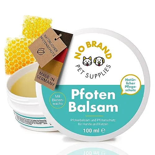 NO BRAND PET SUPPLIES 100 ml Pfotenbalsam Hund & Katze I Pfotenschutz Hund I Ideale Pfotenpflege für Hunde mit Propolis & Bienenwachs I Natürliche Pfotenpflege gegen trockene und Wunde Pfoten