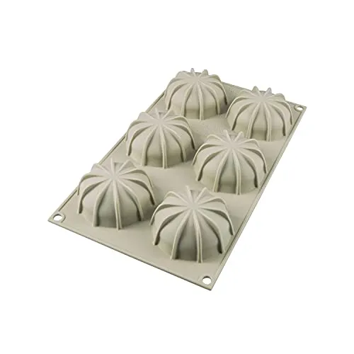 Silikomart | Silikonform für Monoportionen MINI GOCCIA, Antihaft, Packung mit 10 Kuchenformen, Ø 68 h 33 mm Volumen 6 x 88 ml Tot. 528 ml