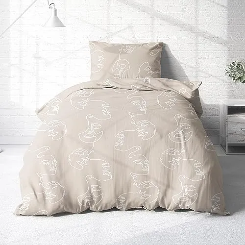 Träumschön Premium Bettwäsche 135x200 cm oder 155x220 cm in beige von Träumschön