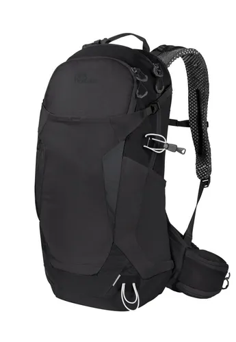Jack Wolfskin Crosstrail Wanderrucksack 24L schwarz - Outdoor SALE: Leichter, hinterlüfteter Wanderrucksack mit ergonomischem Design für optimalen Tragekomfort und Klimaregulierung, ideal für Tagestouren.