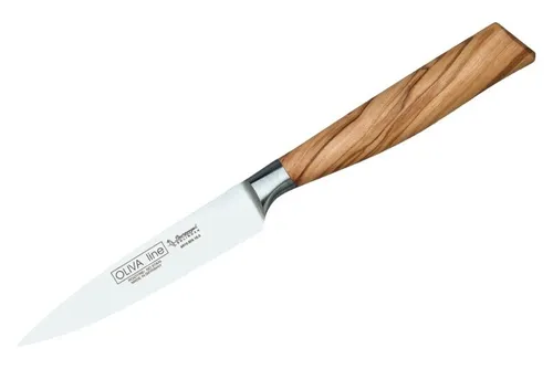 Burgvogel OLIVA Line Spickmesser - 10 cm geschmiedete Klinge - Küchenmesser mit 10 cm geschmiedeter Klinge, ideal für präzises Schneiden von Fleisch, Gemüse und Obst. Rostbeständig und handgefertigt in Deutschland.