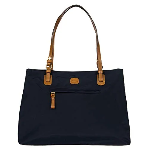 Großer Shopper X-Bag Ocean Blau - Damen-Shopper aus hochwertigem, satinierte Nylon mit eleganten Lederakzenten. Ideal für Alltag und Reisen, leicht und handlich mit optimaler Fächeraufteilung für perfekten Stauraum.