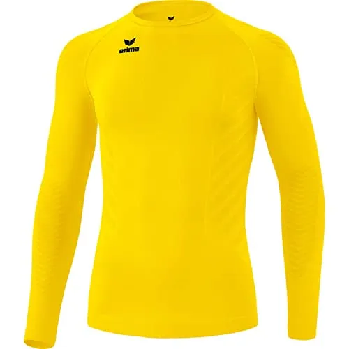 Erima Unisex Athletic Longsleeve 2.0 Funktionsunterwäsche, Gelb, XXL EU - Unterhemden aus schnelltrocknendem Funktionsmaterial mit geruchshemmender Wirkung und nahtlosem Design für höchsten Tragekomfort.