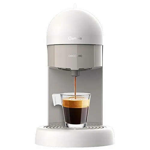 Cecotec Espressomaschine Cumbia Capricciosa White - 1-Tassen-Kaffeemaschine mit 19-bar-Druckpumpe für perfekten Espresso, 600 ml Wassertank und spülmaschinenfestem Filter – ideal für Kaffeegenießer!