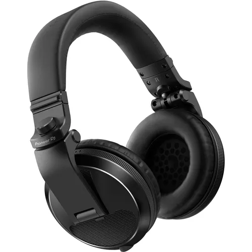 Pioneer DJ HDJ-X5 Schwarz - Kopfhörer für DJs mit 40-mm-Dome-Treibern für detailreichen Sound, 90° drehbare Ohrmuscheln und ein Spiralkabel für optimale Bewegungsfreiheit.