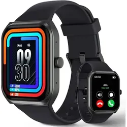 TUYOMA 1.91 Zoll Smartwatch Unisex mit Telefonfunktion - Moderne Smartwatch mit 1.91 Zoll Touchscreen, Telefonfunktion und 112 Sportmodi. IP68 wasserdicht, ideal für Sport und Alltag. Lange Akkulaufzeit und viele praktische Funktionen.