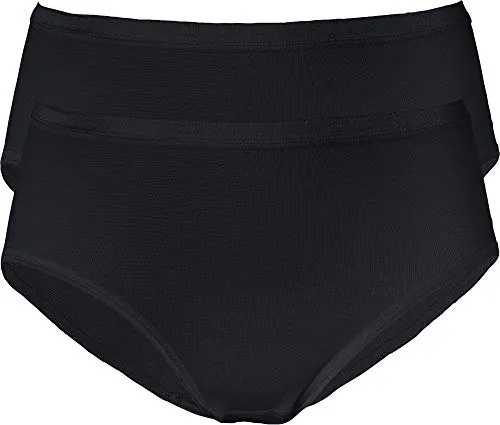 Erwin Müller Damen-Slip 2er-Pack Modal schwarz Größe 42/44