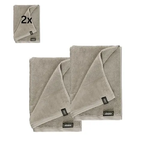 Schöner Wohnen Premium Duschtuch 70x140 cm 2er Set Grau - Duschtücher Set aus 100% Baumwolle, weich und saugstark, pflegeleicht und langlebig. Ideal für ein elegantes Badezimmer, ausgezeichnet mit Öko-Tex Standard 100.