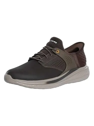 Skechers USA Men's Slade-Macklin Sneaker - Schokolade, 40 EU - Herren-Sneaker mit luftgekühlter Memory-Schaum-Einlegesohle für optimalen Komfort, ideal für den Alltag und Freizeitaktivitäten.