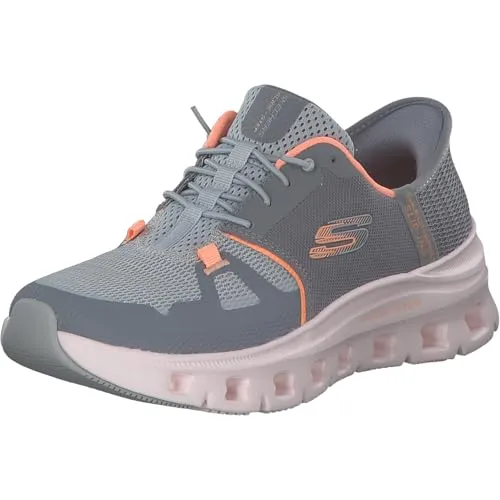 Skechers Damen Glide-Step Pro Sneaker, grau, 36 EU - Damen-Sneaker mit atmungsaktivem Mesh-Obermaterial und elastischen Schnürsenkeln für optimalen Komfort und Flexibilität beim Gehen.