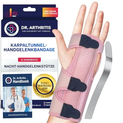 Verstellbare Handgelenkstütze für Karpaltunnel und Sehnenscheidenentzündung - Stützbandage für Handgelenke, von Ärzten entwickelt für maximalen Komfort und Unterstützung, ideal bei Karpaltunnelsyndrom und Arthritis.