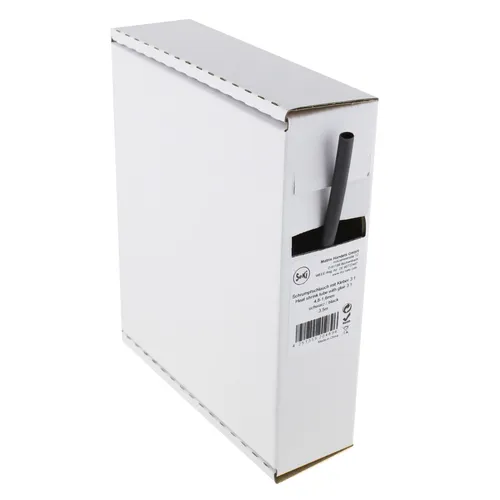 Schrumpfschlauch schwarz 3:1 mit Kleber, 4,8 - 1,6mm, 3,5 Meter - Spenderbox