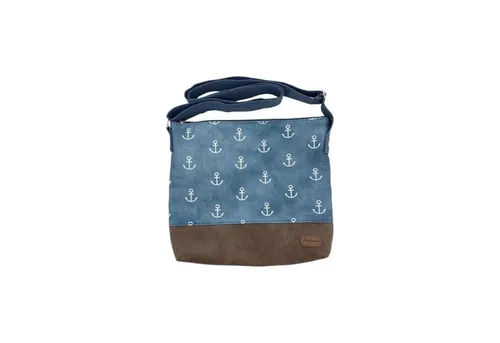 VewoTex Umhängetasche Damen » Maritimer Vintage Stil » Weiß/Braun