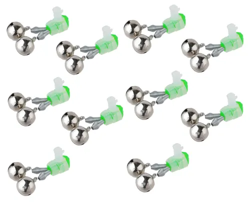 Mikado  10 Angelglocken Doppelt für Knicklicht  Bissanzeiger Aalangeln Fischen