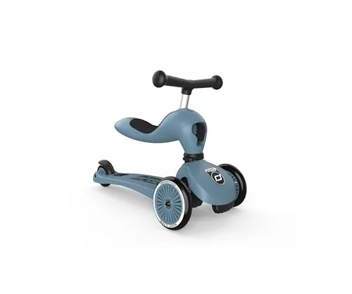 Scoot and Ride Highwaykick 1 Dreiradscooter - Roller für Kinder ab 12 Monaten, stabil und sicher bis 50 kg, fördert die motorischen Fähigkeiten und den Spaß an Bewegung.