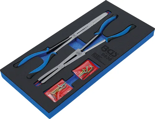 BGS Doppelgelenk-Sprengringzangen-Satz - Werkzeugsatz für präzises Arbeiten mit Sprengringen, ideal für Werkstätten und Heimwerker.