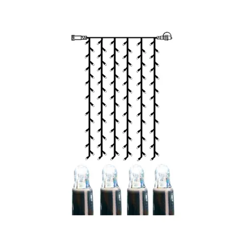 Star Trading 465-58-1 LED Dekorationskette Schwarz, IP44, 102 Glühbirnen