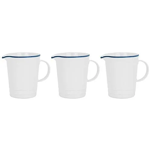 Nicola Spring Weiße Bauernhause -Milchkrüge - 300ml - Packung Von 3