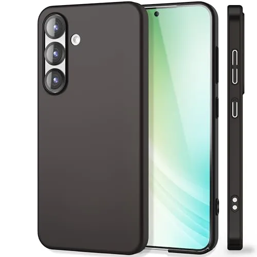 NALIA Ultra Slim Hardcase für Samsung Galaxy S25 Plus - Anti-Fingerabdruck & 0.5mm Dünn - PUREFIT (Matt & Leicht) - Marke aus Berlin, Farbe:Tiefschwarz