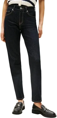 Tommy Hilfiger Damen Jeans Classic Straight Fit, Blau (Nos Rinse) - Jeans im 5-Pocket-Style mit optimaler Passform und hohem Tragekomfort. Ideal für Büro und Alltag, gefertigt aus nachhaltigen Materialien.