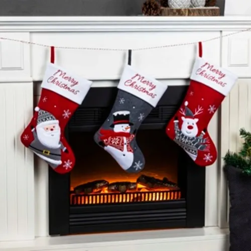HI Nikolausstiefel Nikolaus- / Weihnachtsstrumpf 3fach sortiert (1 St)