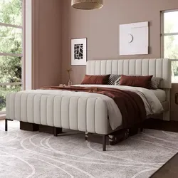 Flieks Polsterbett 180x200cm - Stilvolles Doppelbett mit verstellbarem Kopfteil - Betten: Hochwertiges Polsterbett mit verstellbarem Kopfteil und stabiler Konstruktion für bis zu 220 kg, ideal für modernes Wohnen und optimalen Schlafkomfort.