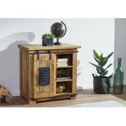 MASSIVMOEBEL24.DE Railway Kommode 70x45x70 in beige von Massivholzmöbel24