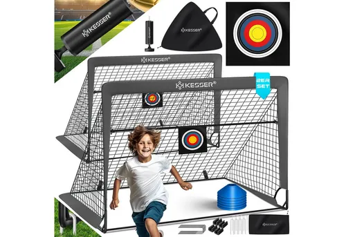 KESSER Fußballtor Pop-Up 2er Set, Faltbare Fußball-Tore für Kinder - Kategorie: Tore, ideal für den Outdoor-Spaß, schnell auf- und abbaubar für flexibles Spielen überall.