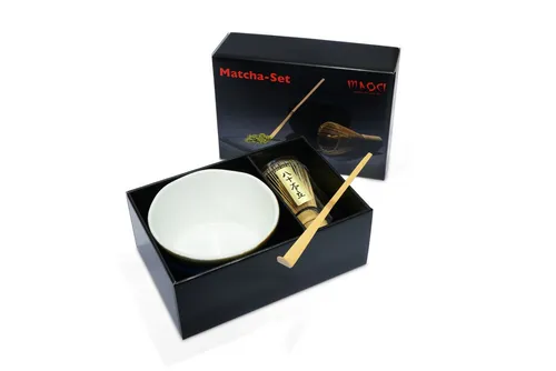 MAOCI Teeschale Matcha Set mit Farbverlauf - Praktisches 1-tlg. Set für Teeliebhaber: Keramische Matchaschale mit stilvollem Farbverlauf, inklusive Matchabesen und Löffel. Ideal für die Zubereitung von Matcha im Haushalt.
