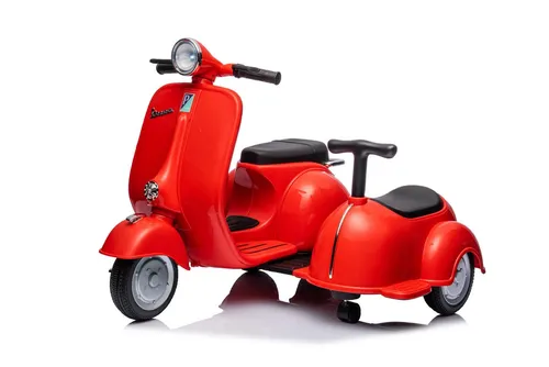Smarty Elektro-Kinderauto Elektro Kinder Motorrad Vespa 150 VL1T mit Beiwagen 1x30W 6V 4.5A