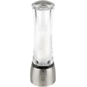 Peugeot Gewürzmühle Daman 2545800 - Hochwertige 21 cm Salzmühle aus Edelstahl und Acryl mit Zirkonia-Mahlwerk. Präzise U-Select-Mahlgradregulierung für perfekten Geschmack in Ihrer Küche.