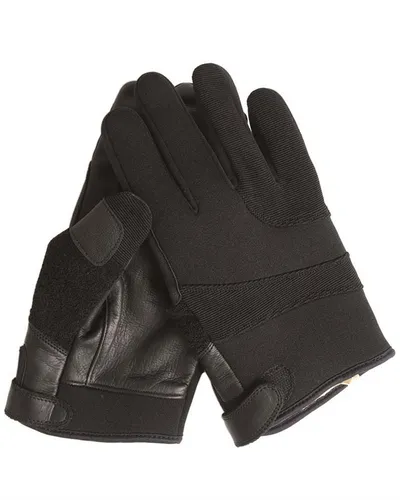 Fingerhandschuhe Neopren/Aramid schwarz - Militärische Outdoor-Handschuhe - BGS & GSG 9, strapazierfähig und ideal für Sicherheits- und Outdoor-Einsätze