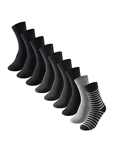 Uncover by Schiesser Herren 9 Pack Socken - Komfort und Qualität - Herrensocken mit elastischen Komfortbündchen, verstärkten Belastungszonen und hochwertiger handgeketteter Naht für maximalen Tragekomfort.