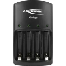 ANSMANN Nickel-Zink Ladegerät - Leistungsstarkes 4-fach Ladegerät für 1,6V NiZn AA/AAA Akkus, umweltfreundlich und blitzschnell aufladbar