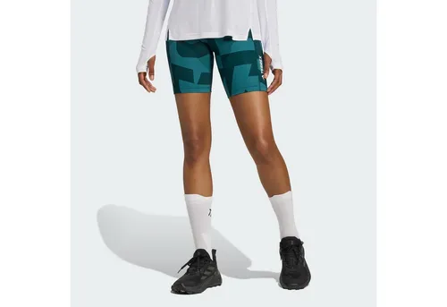adidas Damen Terrex Multi 8inch Printed Tight Shorts - Laufschuhe, eng anliegend mit elastischem Bund für optimalen Komfort und zwei praktischen seitlichen Einschubtaschen.