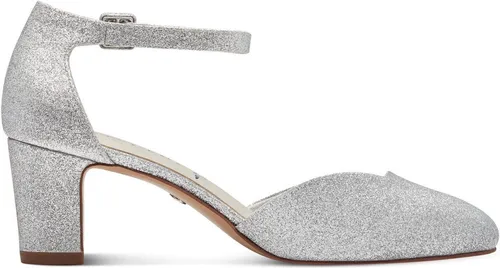 Tamaris Pumps Damen Vegan Elegant metallic, EU 41 - Damen-Pumps mit TOUCH-IT Funktion für optimalen Tragekomfort und weicher Decksohle. Stilvoller Blockabsatz kombiniert modisches Design mit stabilem Halt.