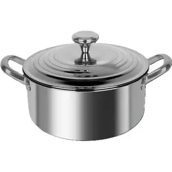 Cheffinger Edelstahl Kochtopf 6L, Induktionsgeeignet, Antihaftbeschichtet