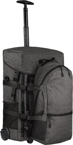 normani Reisetasche Rucksack mit Trolleyfunktion - Praktische Reisetasche mit Trolleyfunktion und kleinem Rucksack, ideal für Reisen. Kabinenmaße (50 x 37 x 20 cm), 37 Liter Volumen, viele Fächer für optimale Organisation und reflektierende Elemente für Sicherheit.