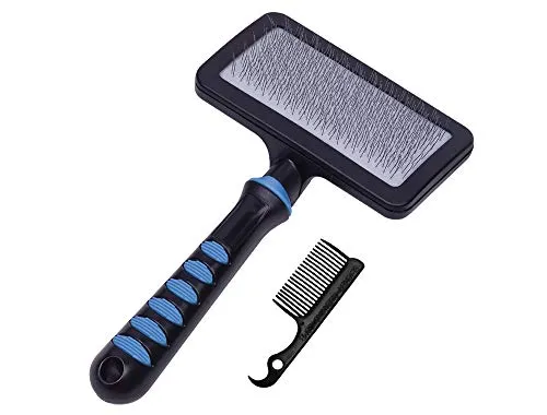 Nobby COMFORT LINE Rupfbürste groß - Ergonomischer Griff, ideal zur Entfernung von Unterwolle und losen Haaren bei Grob- und Kraushaarrassen sowie Katzen