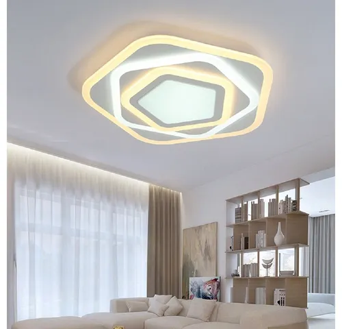 Euroton LED Deckenleuchte mit Fernbedienung - Energiesparende LED Deckenleuchte mit stufenlos einstellbarer Farbtemperatur von 3000K bis 7000K. Ideal für jedes Zimmer und mit modernem Design!