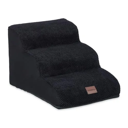 Hundetreppe - Weiche und rutschfeste Haustiertreppe - Rampen & Treppen: Ideal für Haustiere mit Antirutschbelag und abnehmbarem Bezug, sorgt für sichere Auf- und Abstiege.