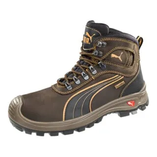 Puma Safety Sicherheitsschuhe S3 Scuff Caps Sierra Nevada Mid - Größe 47, wind- und wasserdicht mit atmungsaktivem Futter und rutschfester Gummisohle