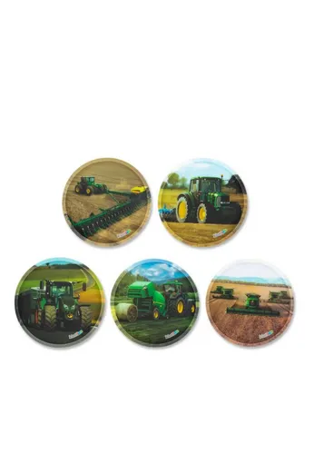 ergobag Klettie Set Landmaschinen - Bunt, flexible Individualisierung für Schulranzen und Sammelspaß für Kids