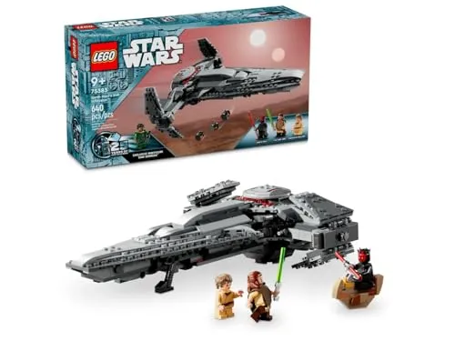 LEGO Darth Maul's Sith Infiltrator 75383 - Star Wars - Set mit 640 Teilen, inkl. vier Minifiguren und exklusiver Jubiläumsfigur. Klappbare Flügel, einziehbares Fahrwerk und interaktive LEGO Builder App für ein einzigartiges Bau-Erlebnis.