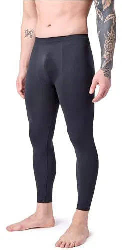 Ladeheid Lange Unterhosen Herren Funktionsunterwäsche Thermounterwäsche für Winter Sport Ski Outdoor Fußball Jogging LA40-260 (Schwarz, XL)