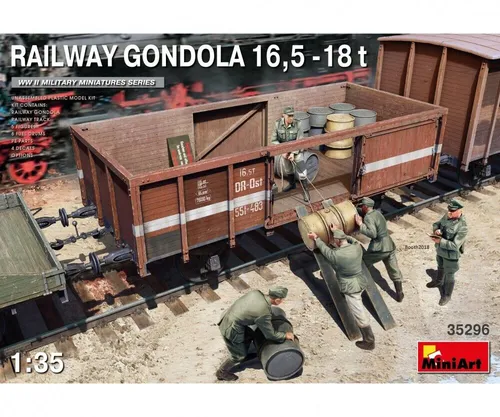 Miniart Trailer Carrozza Ferroviaria MA35296 M - 1:35 Bausatz - Sonstige, hochwertiger 1:35 Modellbausatz für detailgetreue Eisenbahn-Liebhaber und Militärfans.